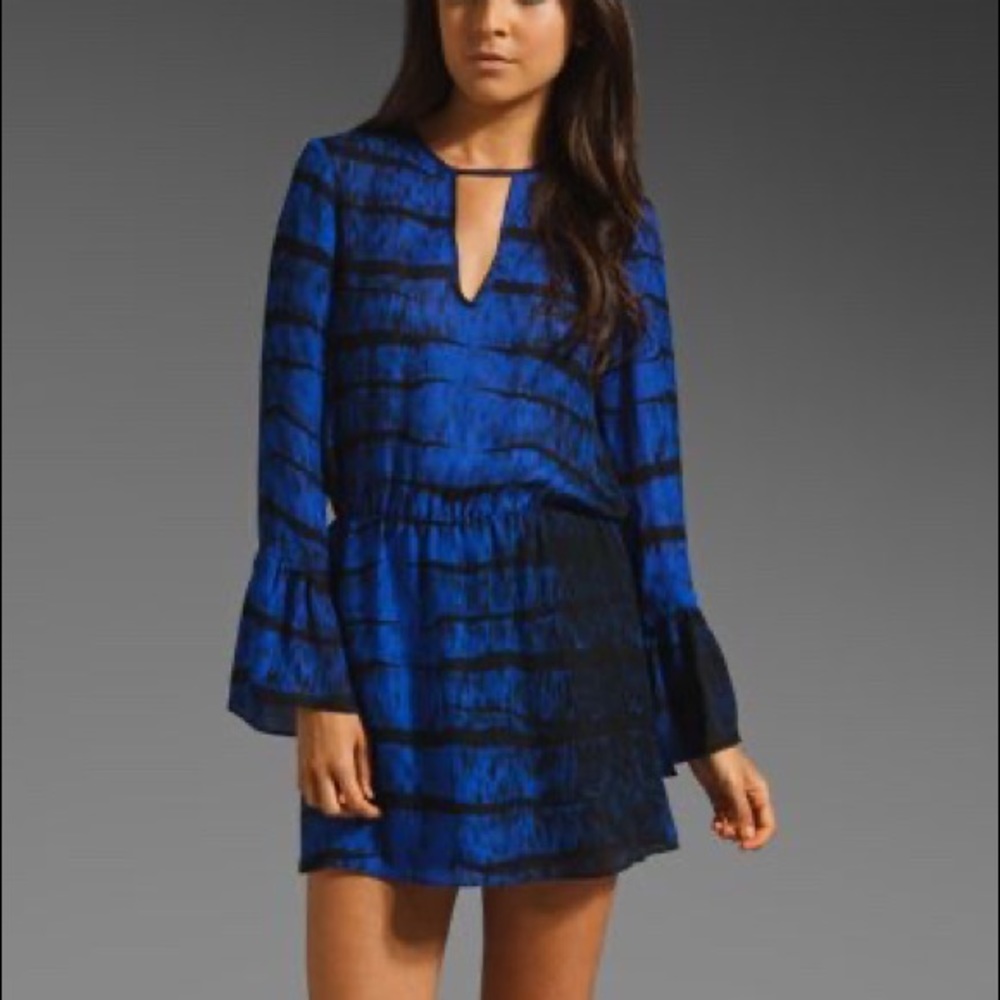 Revolve Cobalt Phantom Flare Keyhole Dress Size Sm